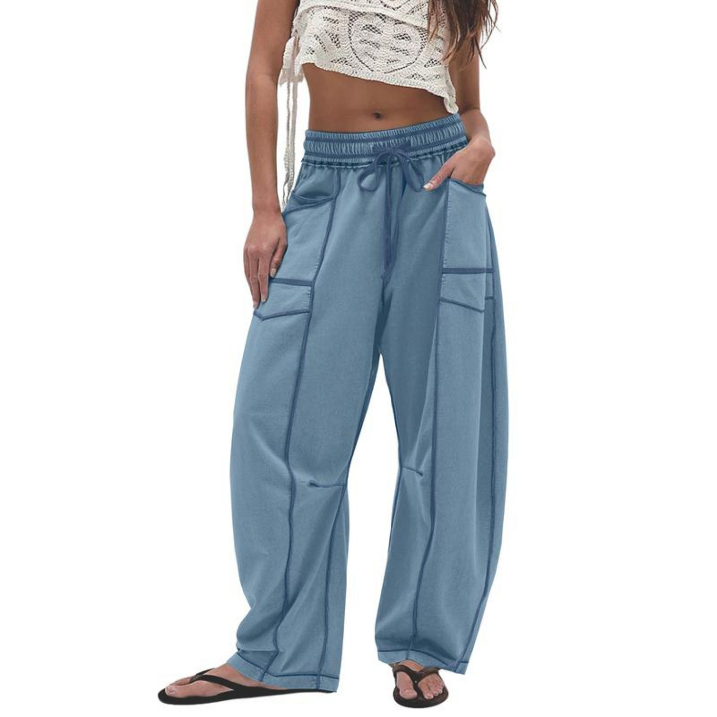 High Waisted Barrel Pants