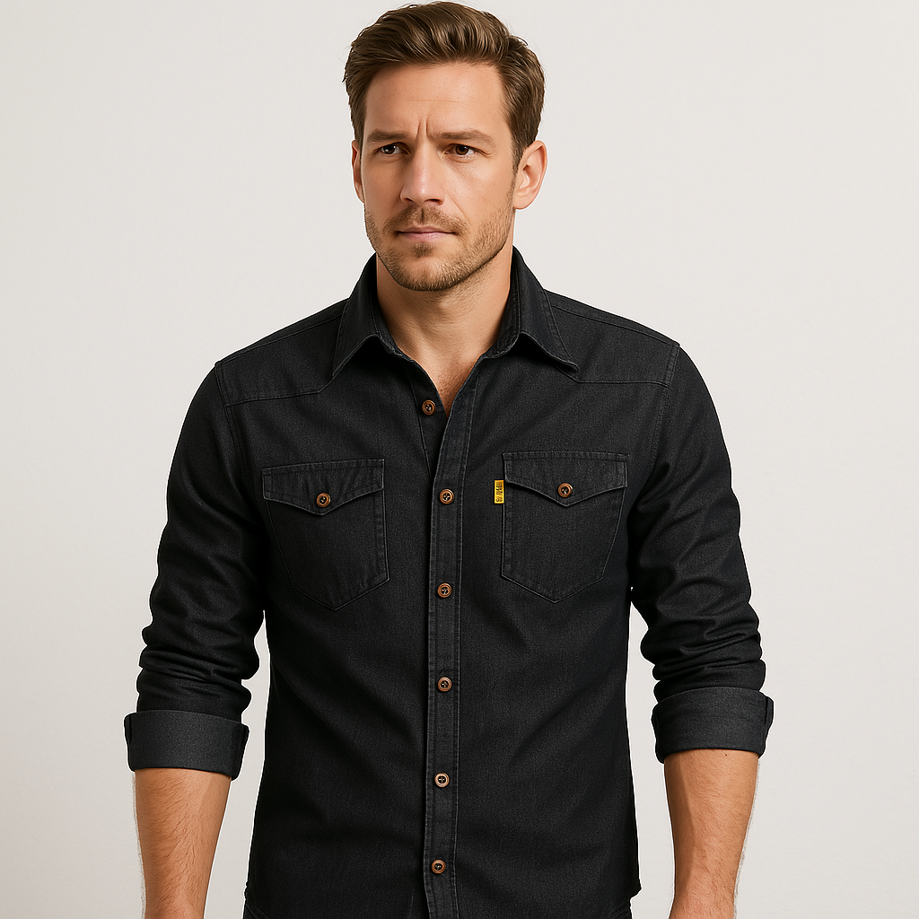 AdaptiveFit Cotton Denim Shirt