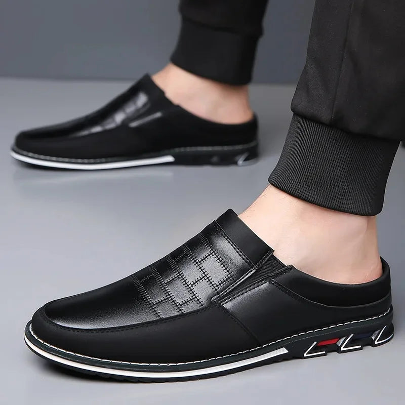 Cavari Leather Mules