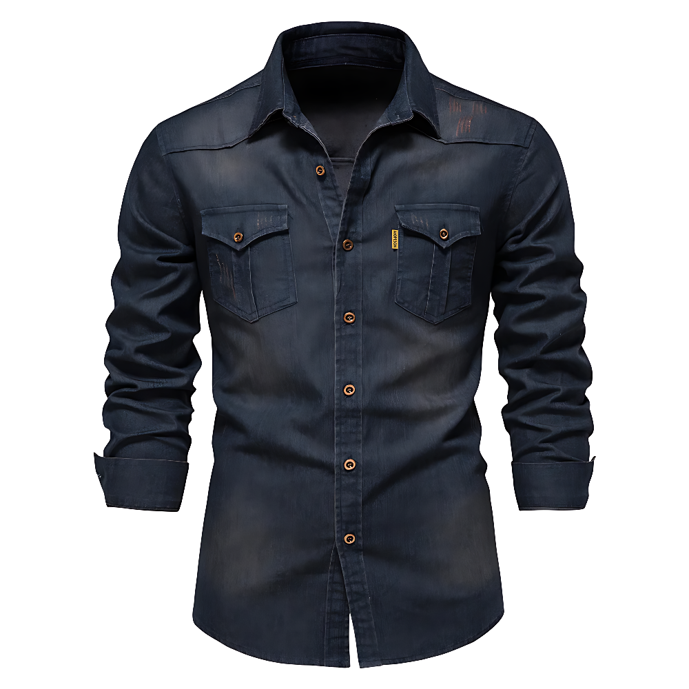 AdaptiveFit Cotton Denim Shirt