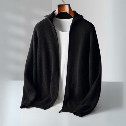 Luciano Cashmere Zip Cardigan