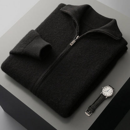 Luciano Cashmere Zip Cardigan
