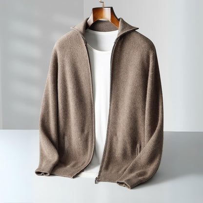Luciano Cashmere Zip Cardigan