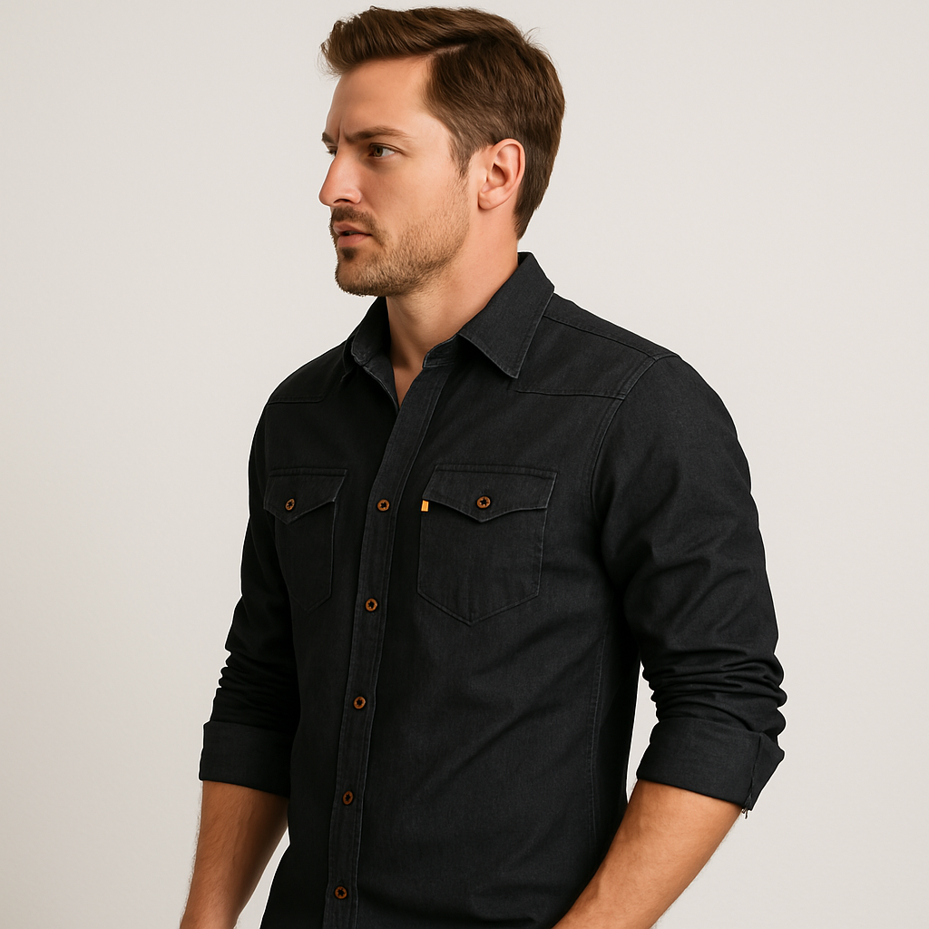 AdaptiveFit Cotton Denim Shirt