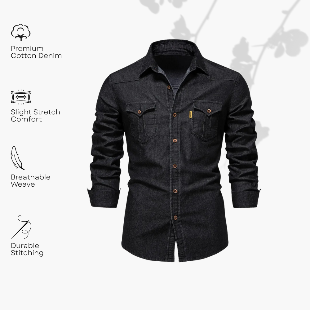 AdaptiveFit Cotton Denim Shirt