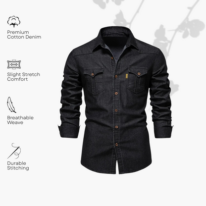 AdaptiveFit Cotton Denim Shirt