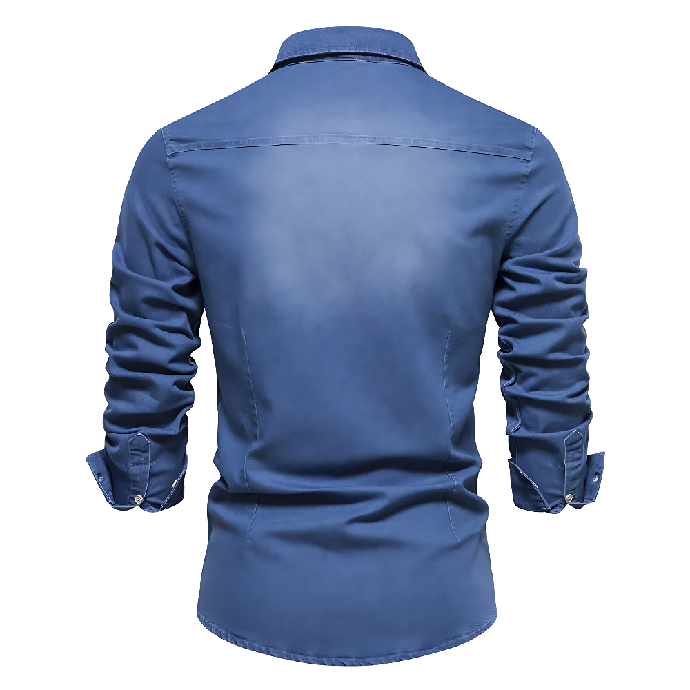 AdaptiveFit Cotton Denim Shirt