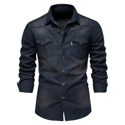 AdaptiveFit Cotton Denim Shirt