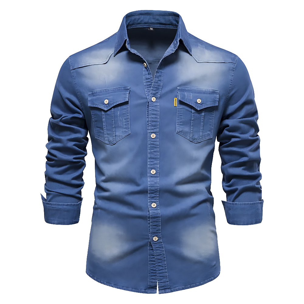 AdaptiveFit Cotton Denim Shirt