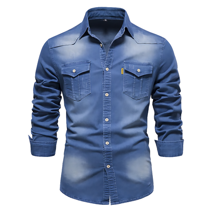AdaptiveFit Cotton Denim Shirt